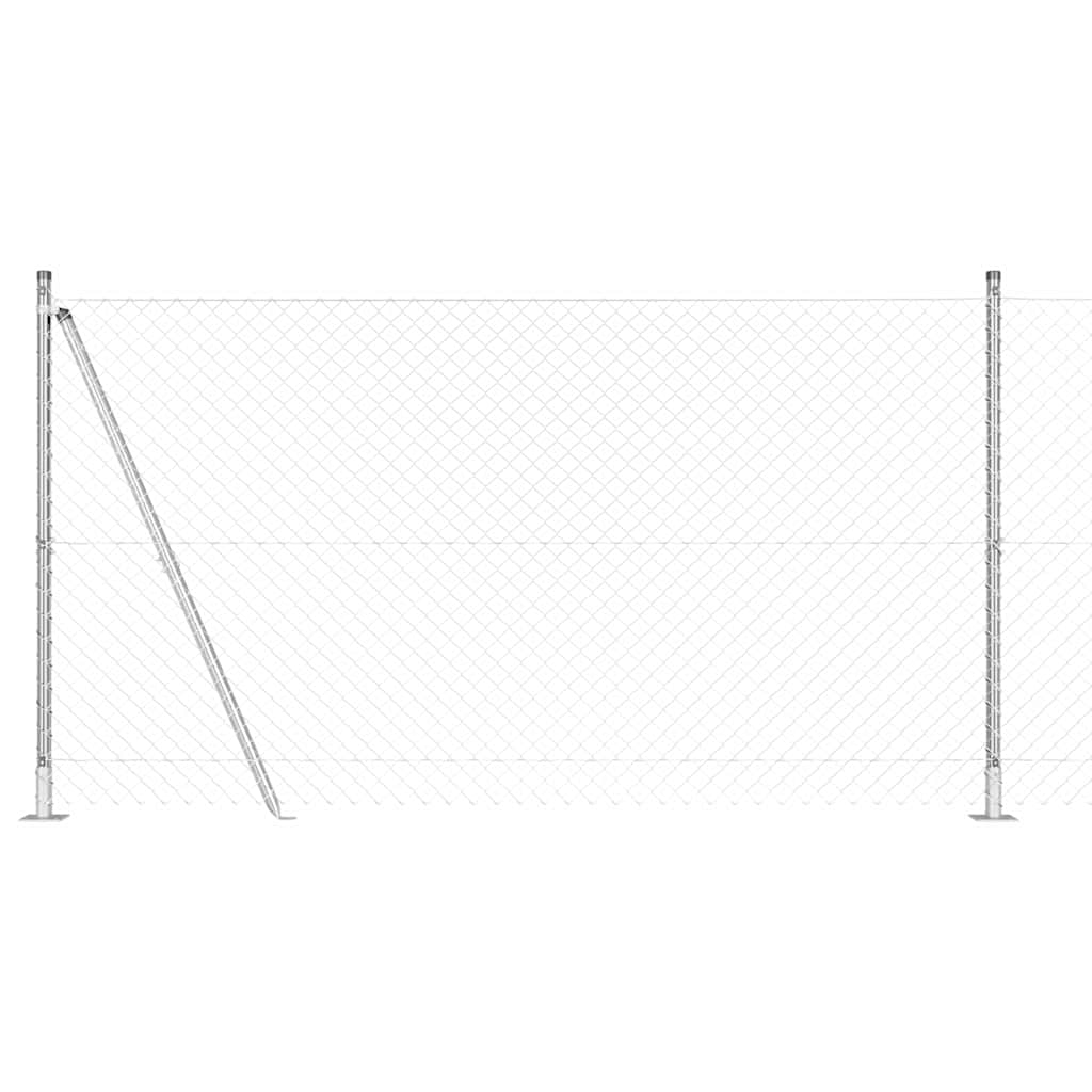 Geschweißter Drahtzaun mit Betonfundament 25 x 1,2 m (B x H)