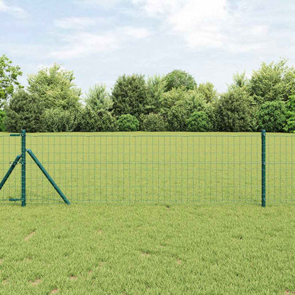 Bodenmontierter Euro-Zaun 10 x 0,8 m PVC-beschichteter Stahl