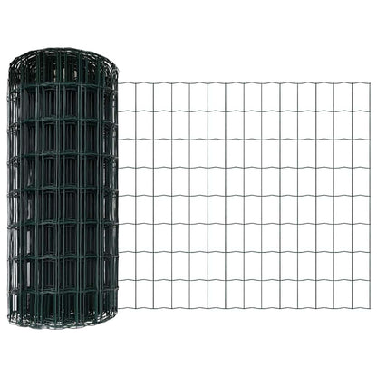 Bodenmontierter Euro-Zaun 10 x 0,8 m PVC-beschichteter Stahl