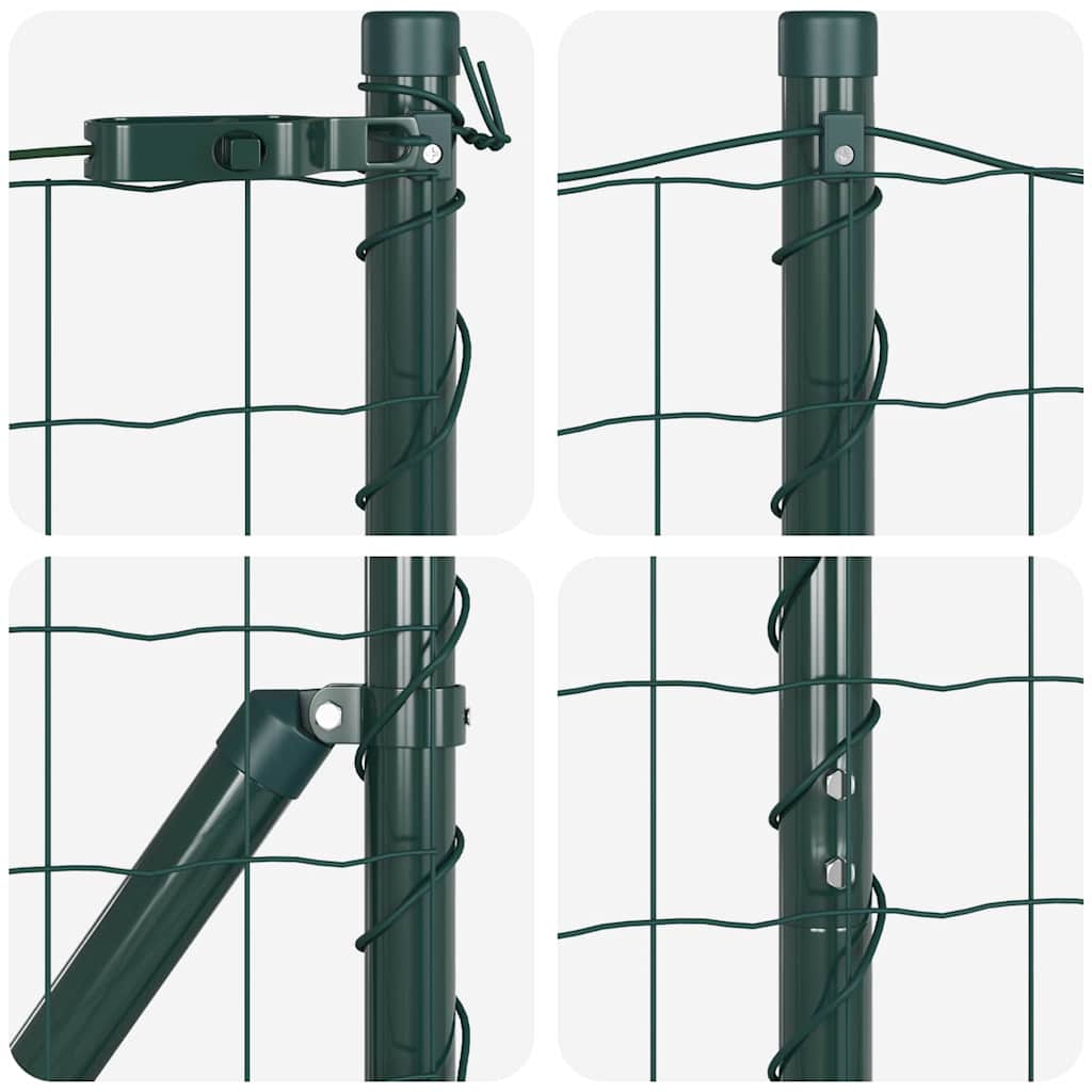 Bodenmontierter Euro-Zaun 25 x 1,2 m PVC-beschichteter Stahl