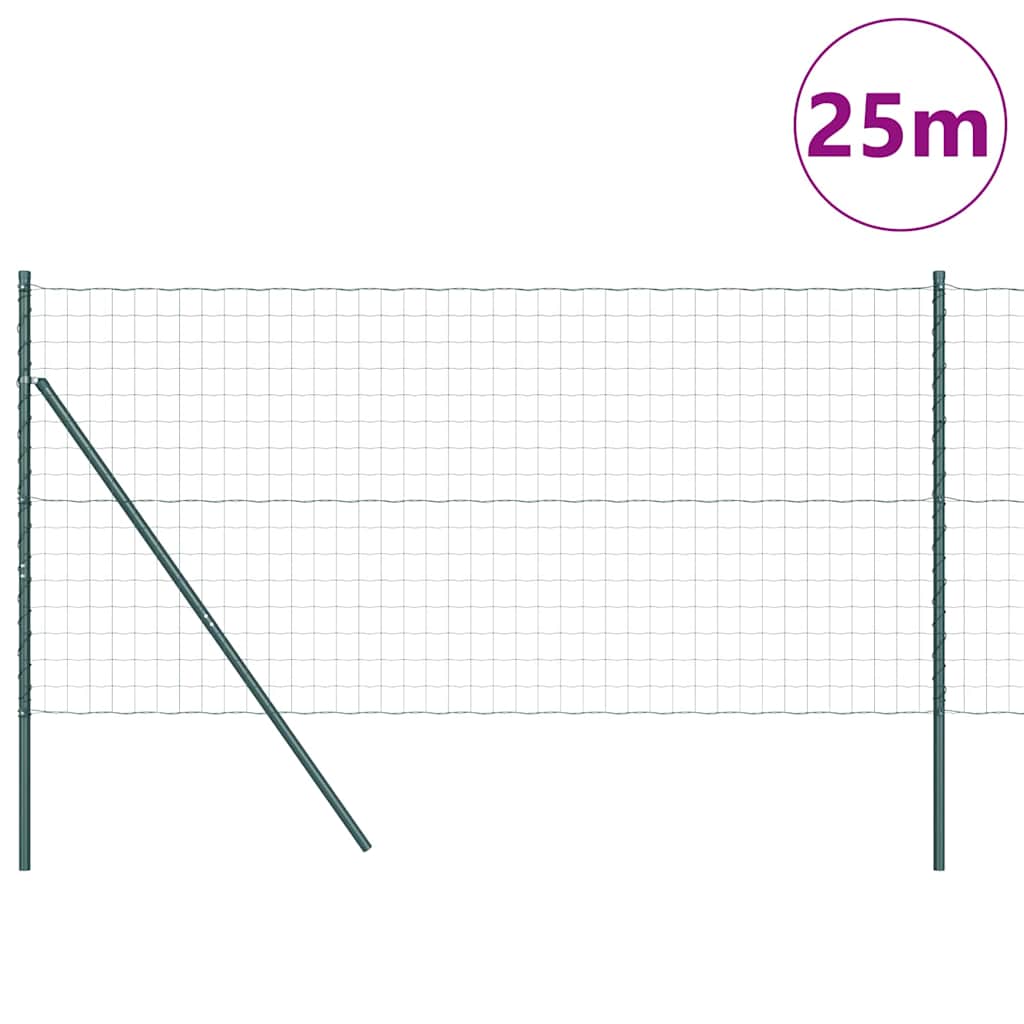 Bodenmontierter Euro-Zaun 25 x 1,2 m PVC-beschichteter Stahl
