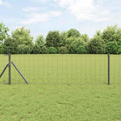 Bodenmontierter Euro-Zaun 10 x 0,8 m PVC-beschichteter Stahl