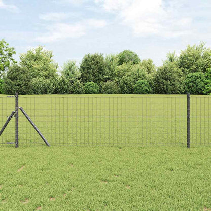 Bodenmontierter Euro-Zaun 25 x 0,8 m PVC-beschichteter Stahl