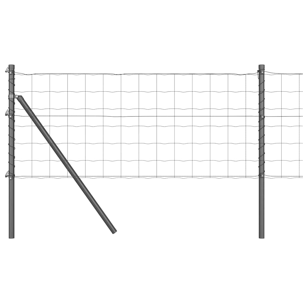 Bodenmontierter Euro-Zaun 25 x 0,8 m PVC-beschichteter Stahl