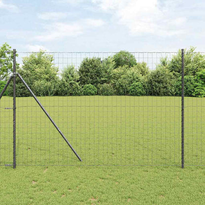 Bodenmontierter Euro-Zaun 10 x 1,5 m PVC-beschichteter Stahl