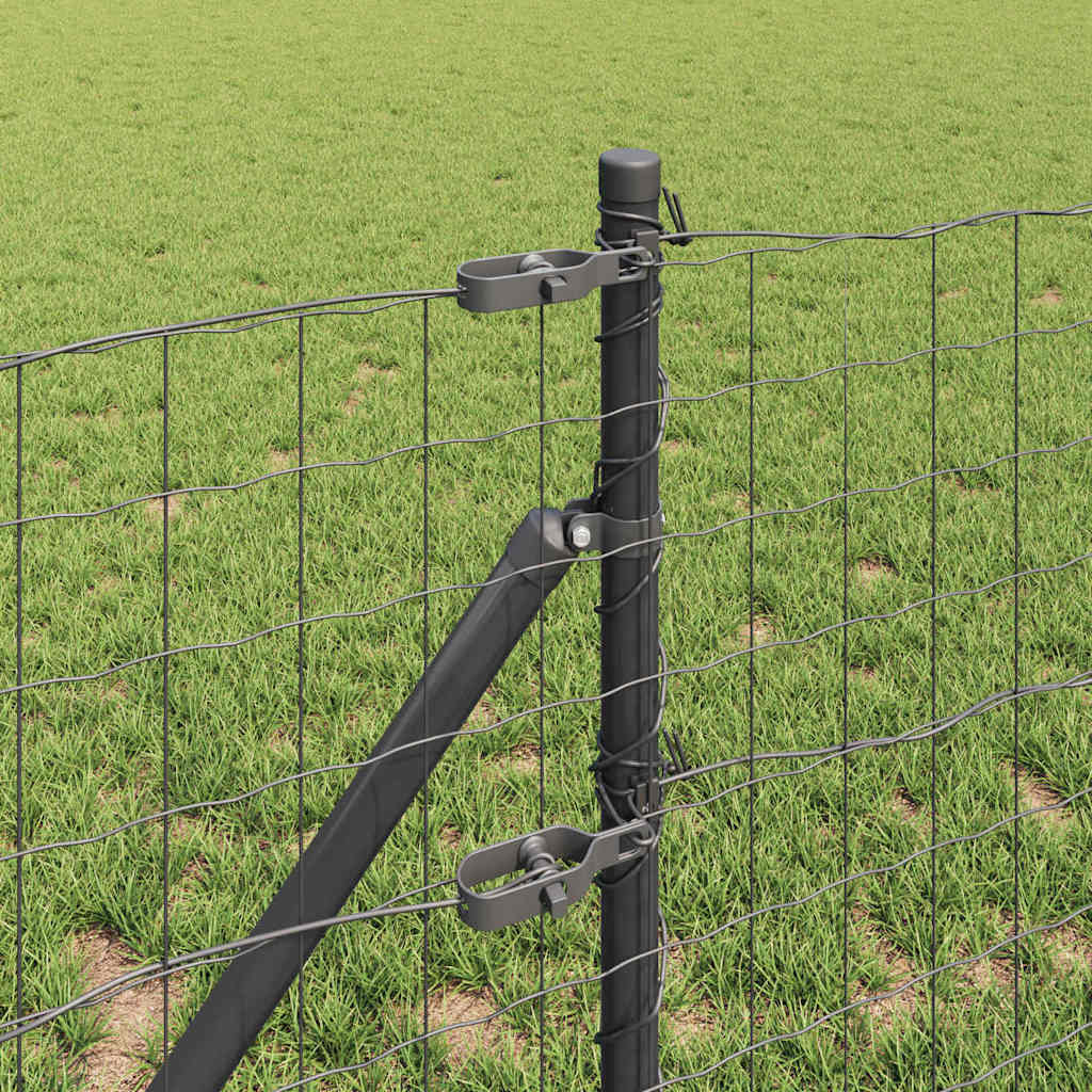 Bodenmontierter Euro-Zaun 50 x 0,4 m PVC-beschichteter Stahl