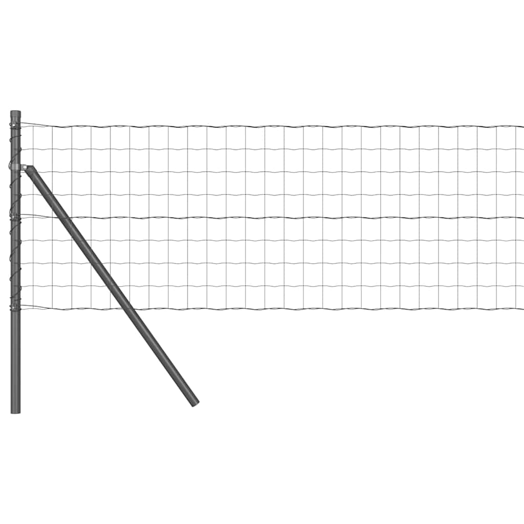 Bodenmontierter Euro-Zaun 50 x 0,4 m PVC-beschichteter Stahl