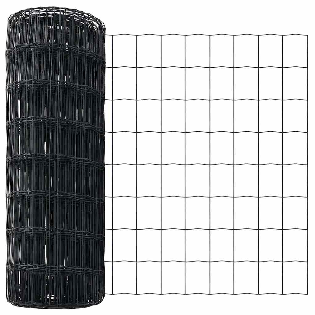 Bodenmontierter Euro-Zaun 50 x 0,4 m PVC-beschichteter Stahl