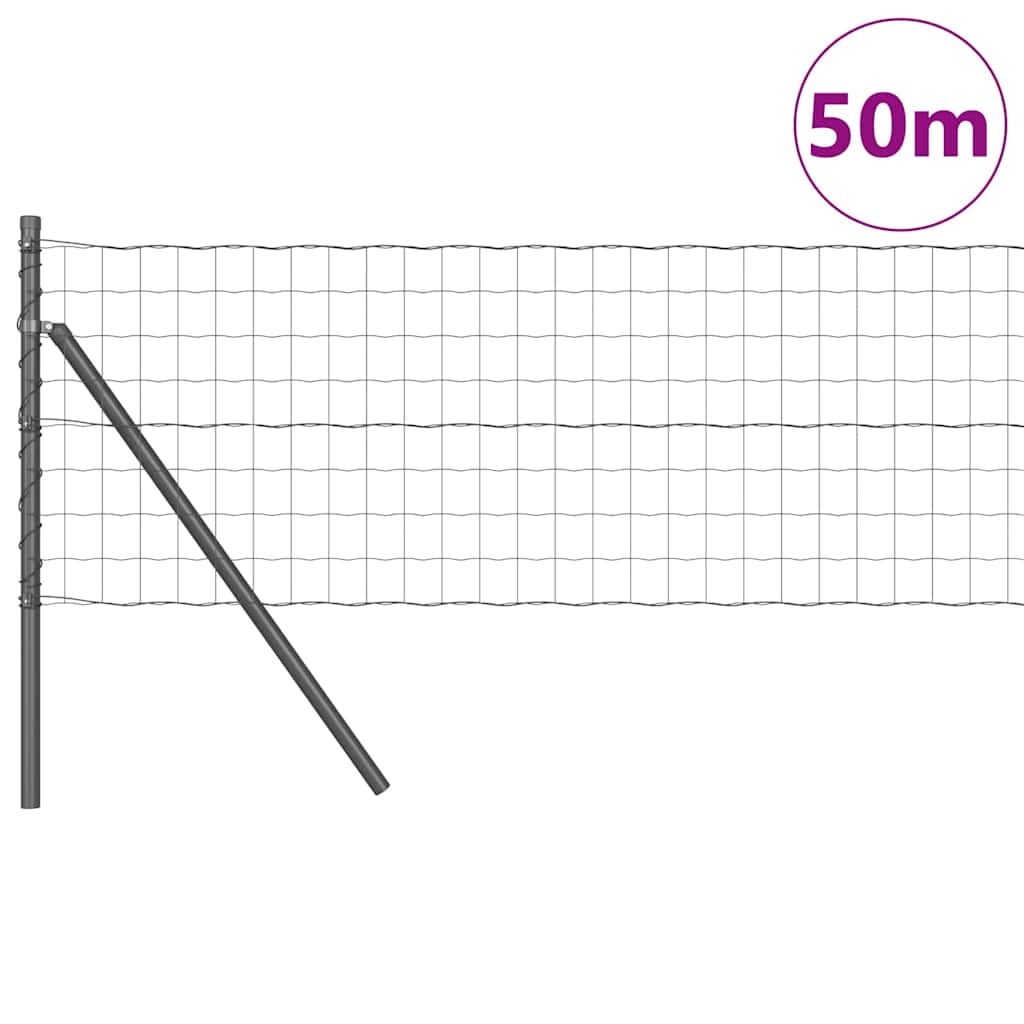 Bodenmontierter Euro-Zaun 50 x 0,4 m PVC-beschichteter Stahl