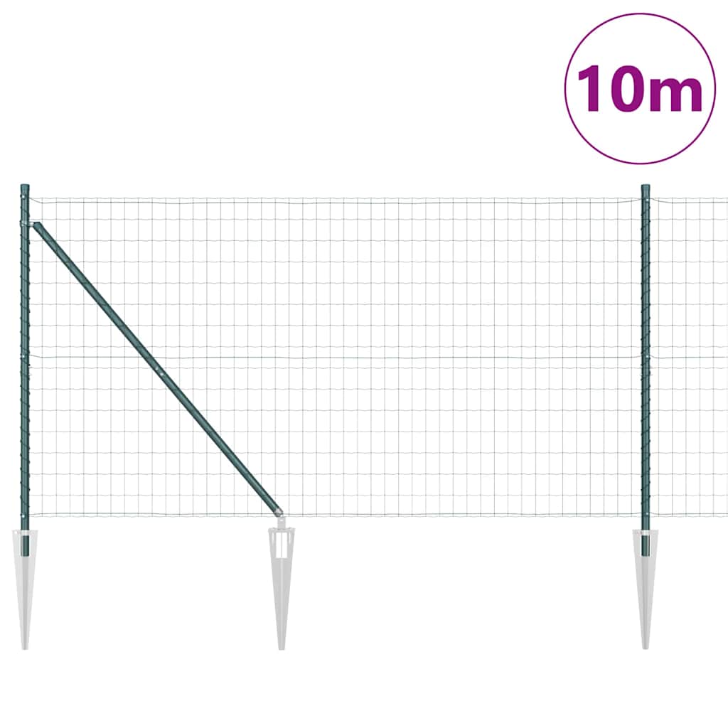 Schweißdrahtzaun mit Spikes 10 x 1,2 m (B x H)
