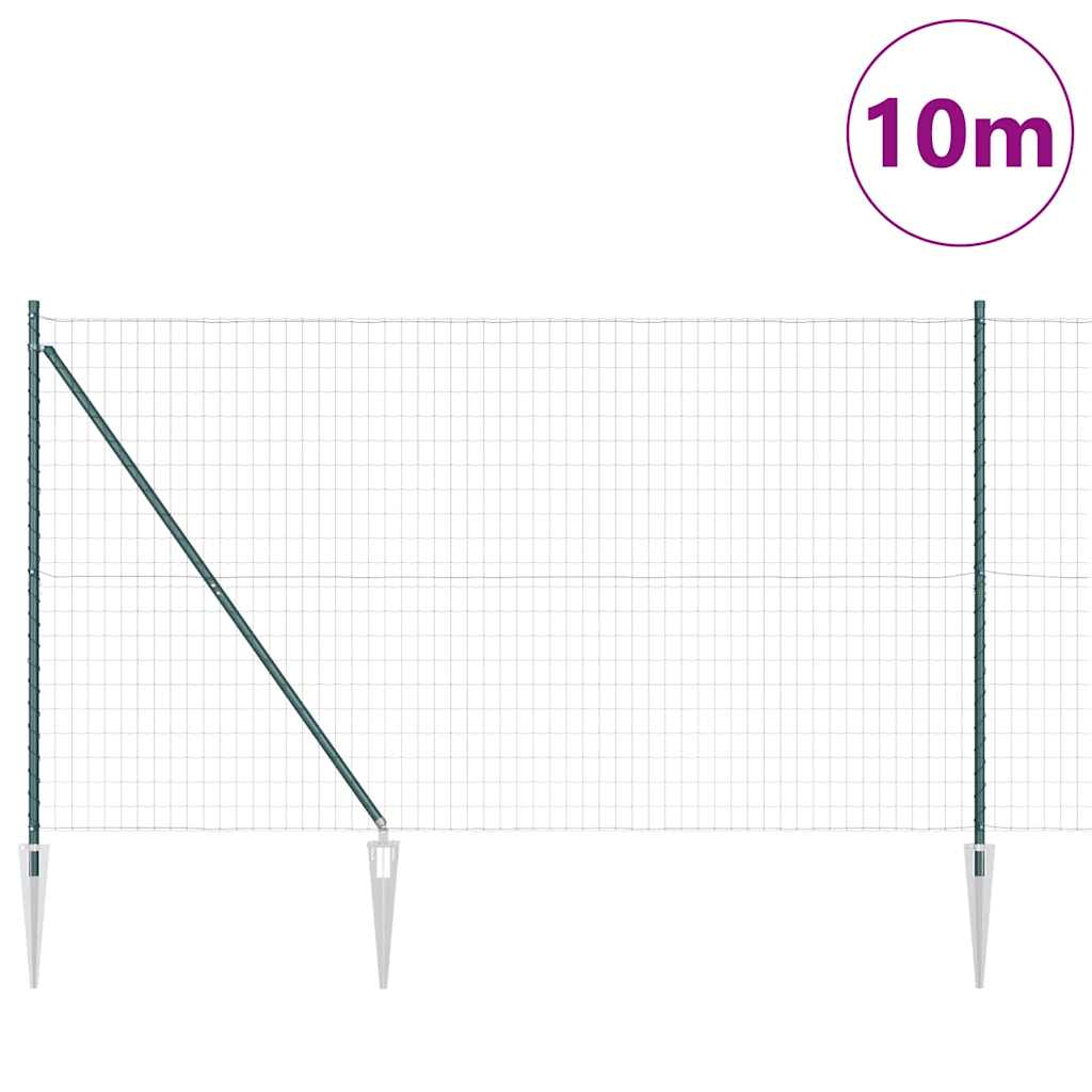 Schweißdrahtzaun mit Spikes 10 x 1,5 m (B x H)