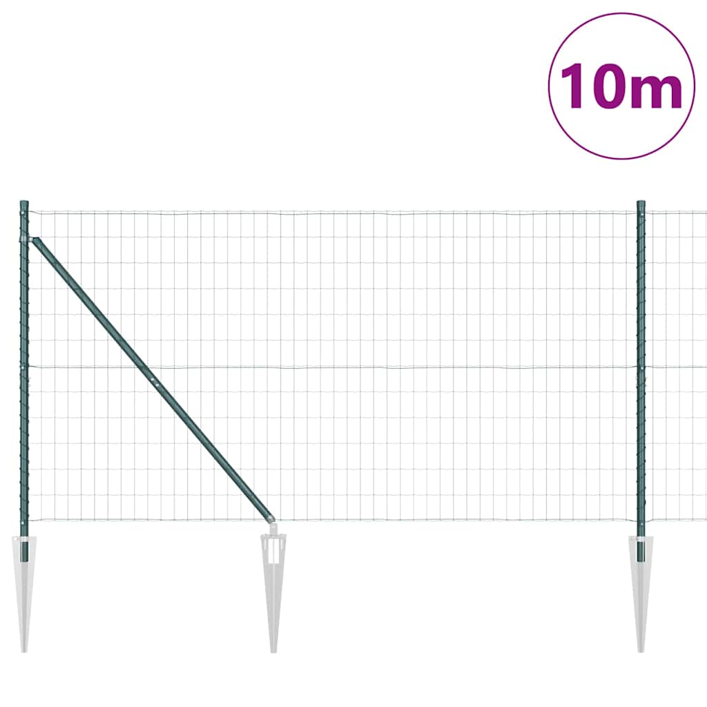 Schweißdrahtzaun mit Spikes 10 x 1,4 m (B x H)