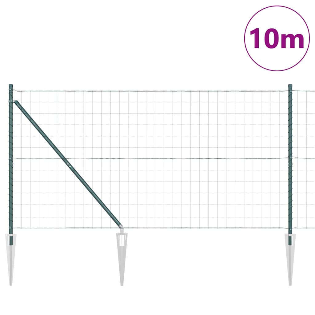 Schweißdrahtzaun mit Spikes 10 x 1,4 m (B x H)