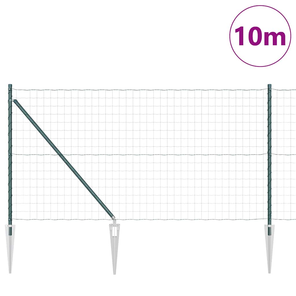 Schweißdrahtzaun mit Spikes 10 x 1,0 m (B x H)