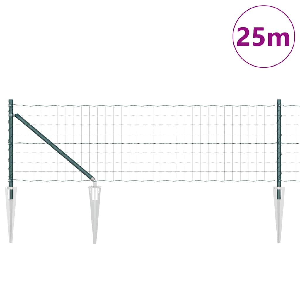 Schweißdrahtzaun mit Spikes 25 x 0,6 m (B x H)