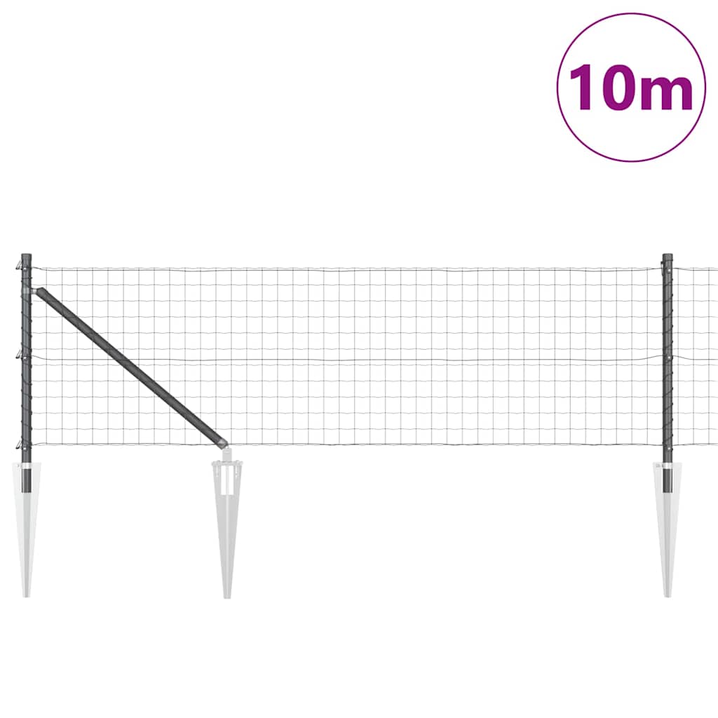 Schweißdrahtzaun mit Spikes 10 x 0,4 m (B x H)