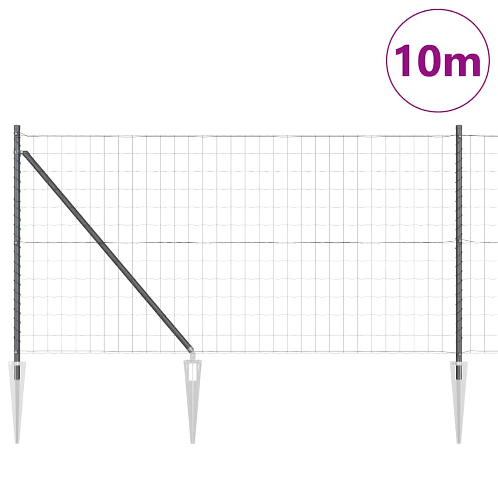 Schweißdrahtzaun mit Spikes 10 x 1 m (B x H)