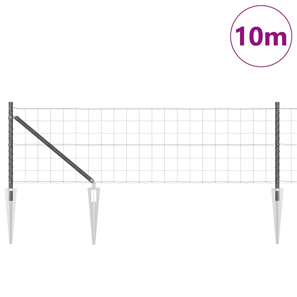 Schweißdrahtzaun mit Spikes 10 x 0,8 m (B x H)