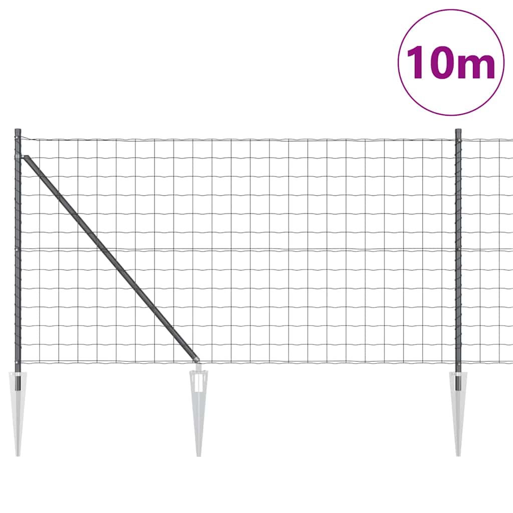 Schweißdrahtzaun mit Spikes 10 x 1 m (B x H)