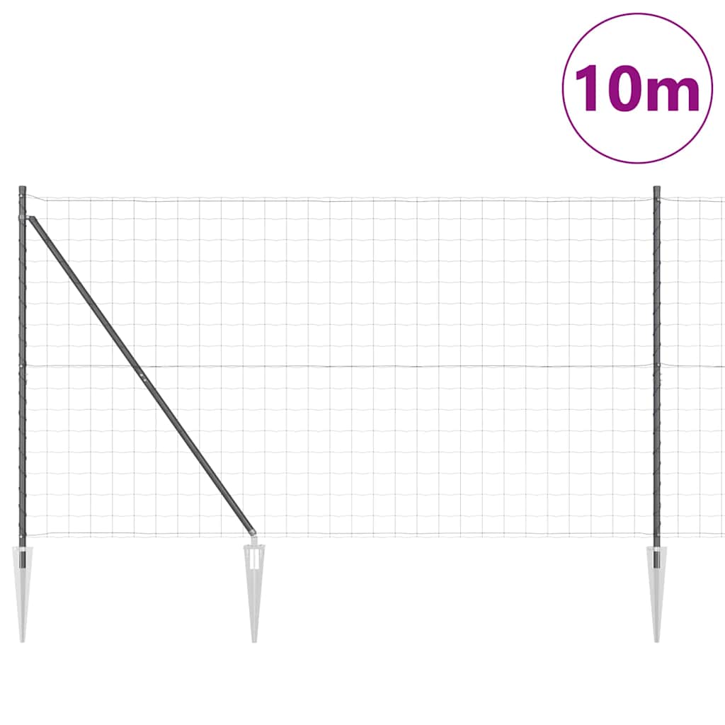 Schweißdrahtzaun mit Spikes 10 x 1,6 m (B x H)