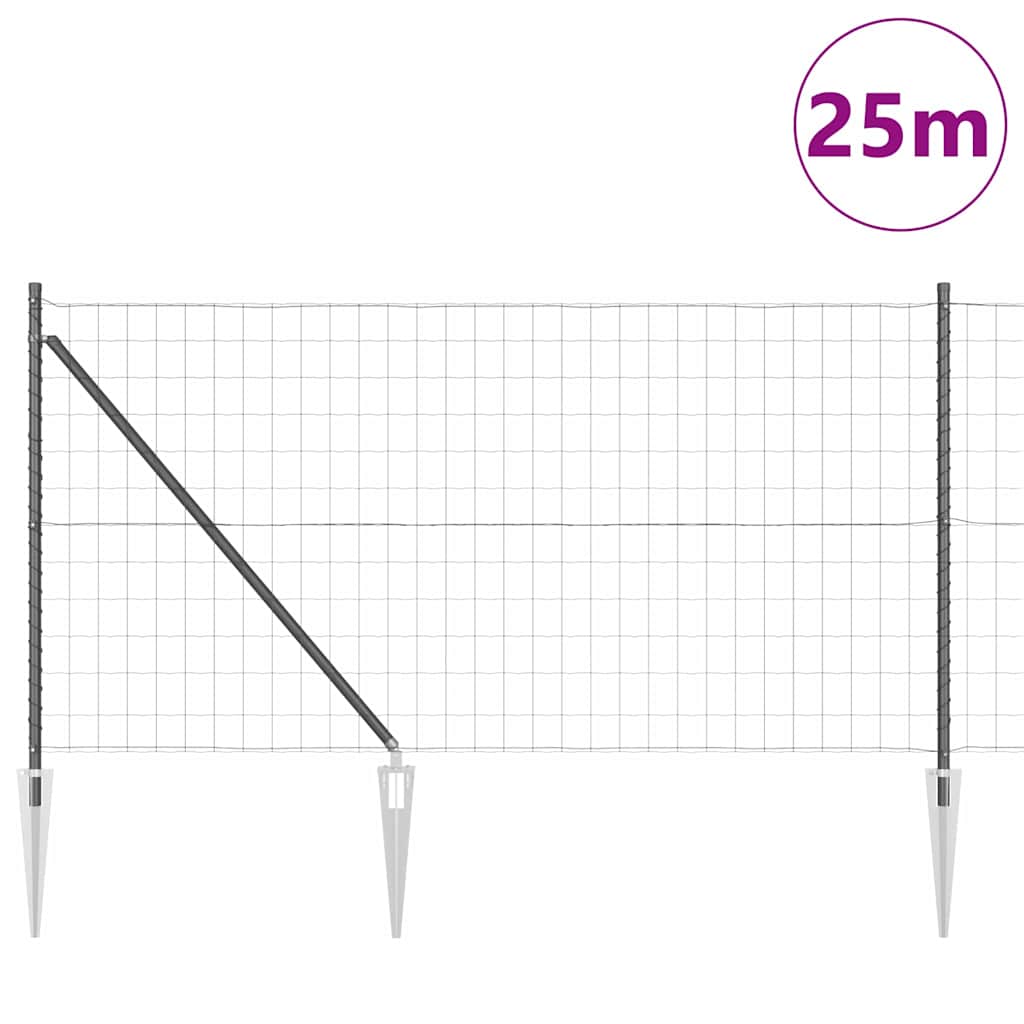 Schweißdrahtzaun mit Spikes 25 x 1 m (B x H)