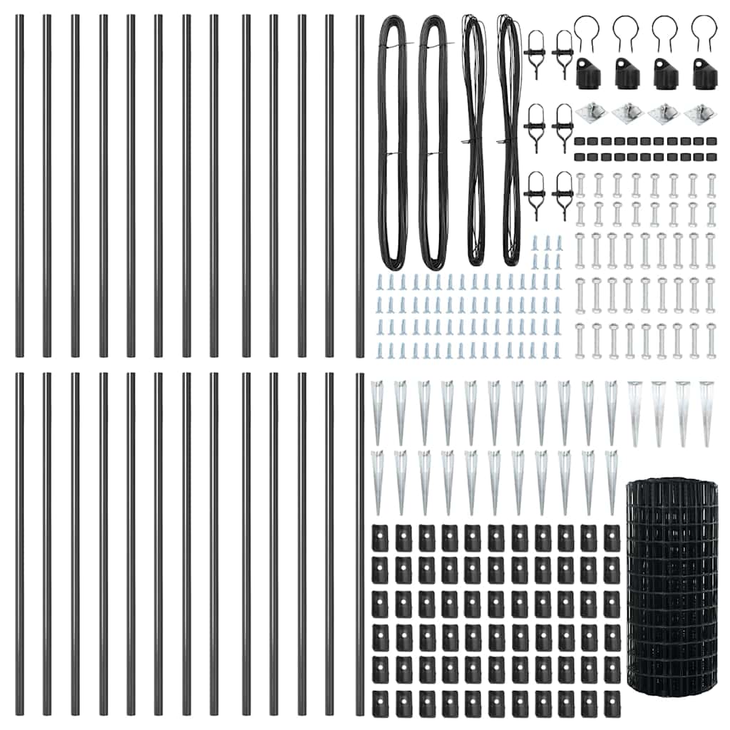 Schweißdrahtzaun mit Spikes 50 x 0,4 m (B x H)