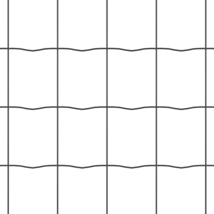 Euro-Zaun mit Stacheln 10 x 1,5 m PVC-beschichteter Stahl Grau