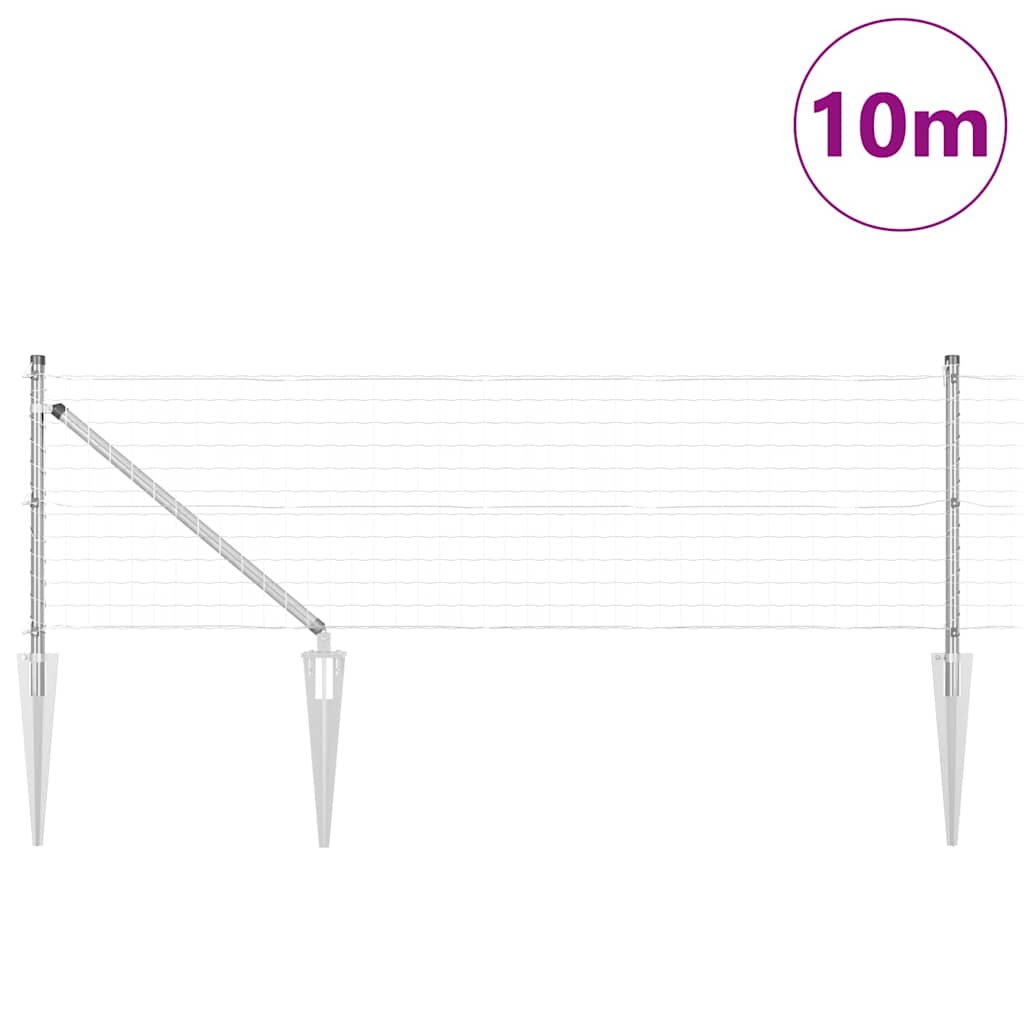 Schweißdrahtzaun mit Spikes 10 x 0,8 m (B x H)