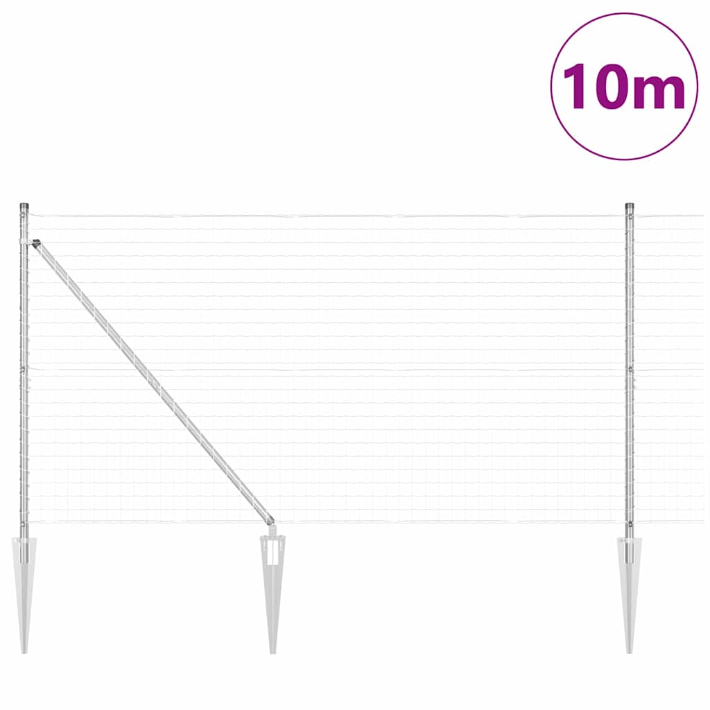 Schweißdrahtzaun mit Spikes 10 x 1,4 m (B x H)