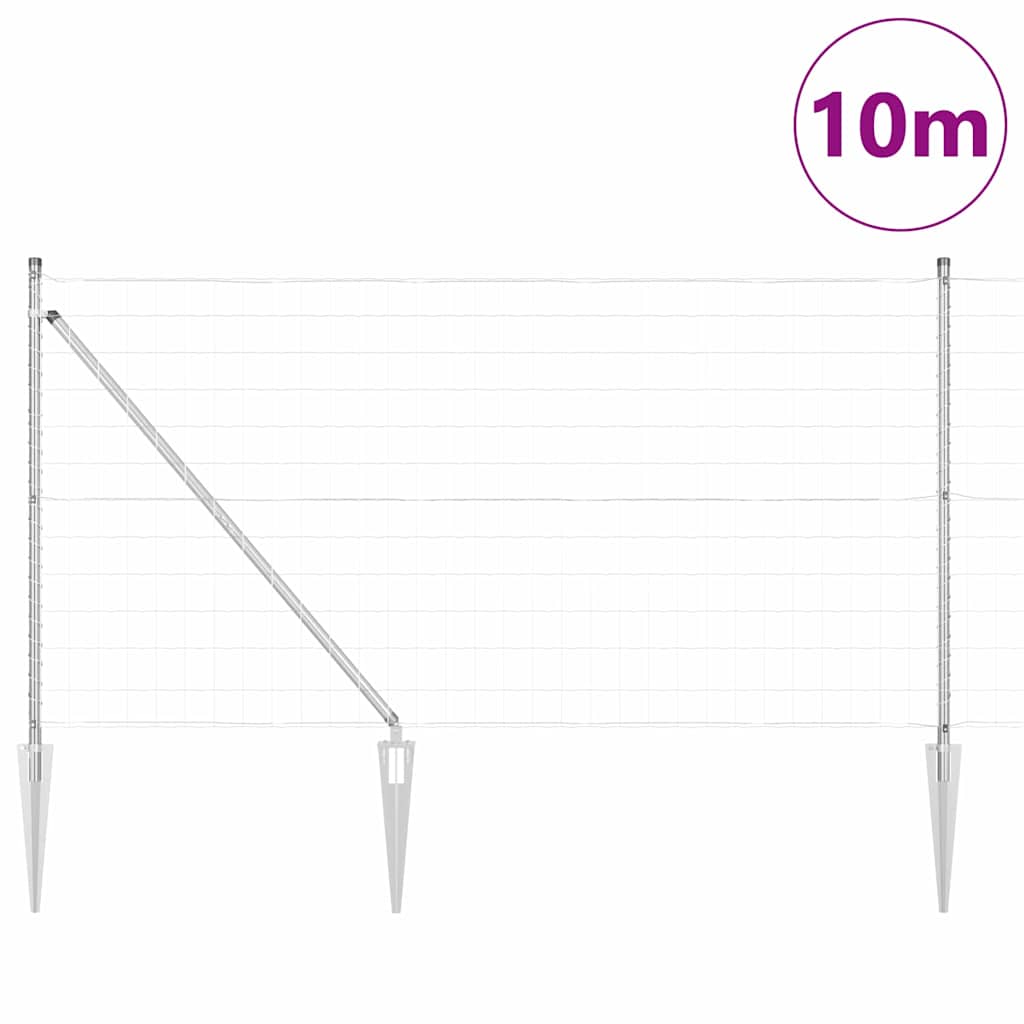 Schweißdrahtzaun mit Spikes 10 x 1 m (B x H)