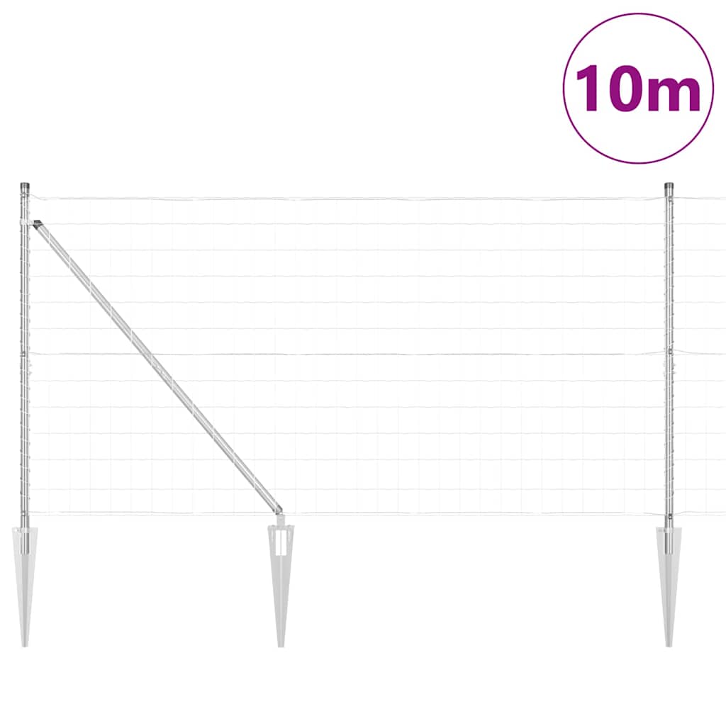 Schweißdrahtzaun mit Spikes 10 x 1,2 m (B x H)