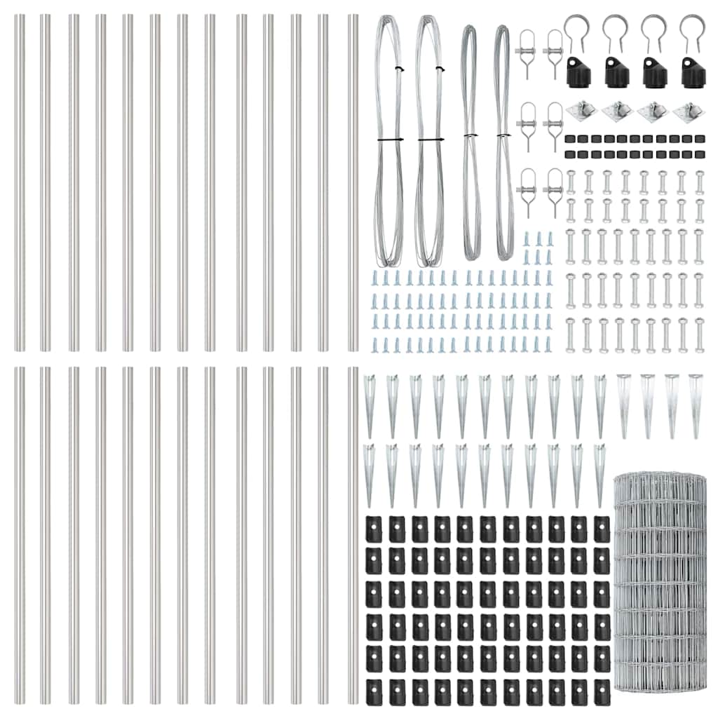 Schweißdrahtzaun mit Spikes 50 x 0,6 m (B x H)