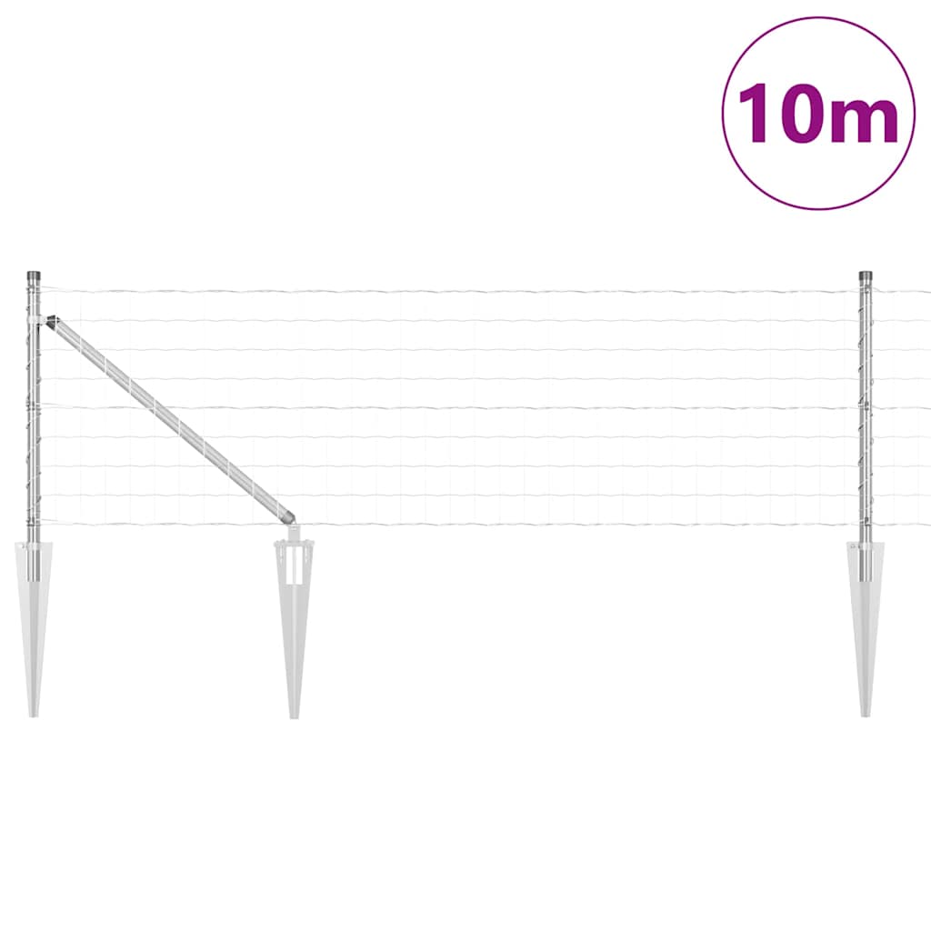 Schweißdrahtzaun mit Spikes 10 x 0,6 m (B x H)