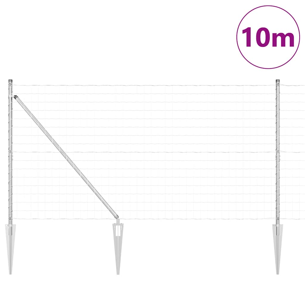 Schweißdrahtzaun mit Spikes 10 x 1,4 m (B x H)