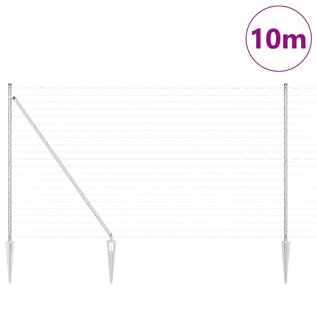 Schweißdrahtzaun mit Spikes 10 x 1,5 m (B x H)