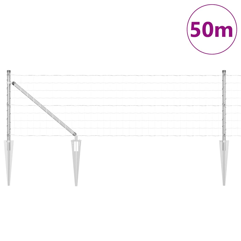 Schweißdrahtzaun mit Spikes 50 x 0,6 m (B x H)