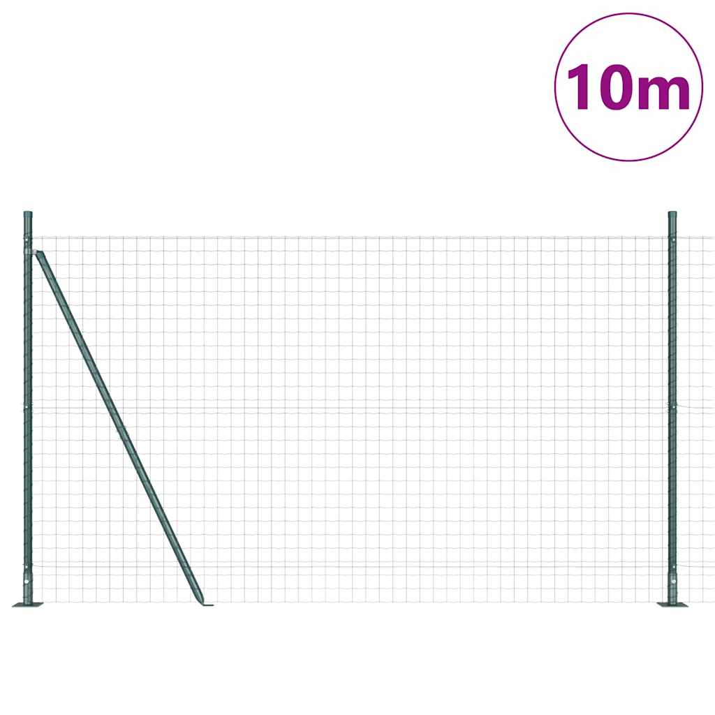 Geschweißter Drahtzaun mit Betonfundament 10 x 1,5 m (B x H)