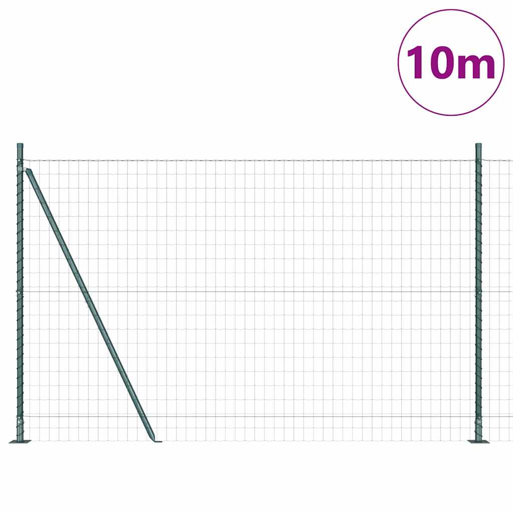 Geschweißter Drahtzaun mit Betonfundament 10 x 1,6 m (B x H)