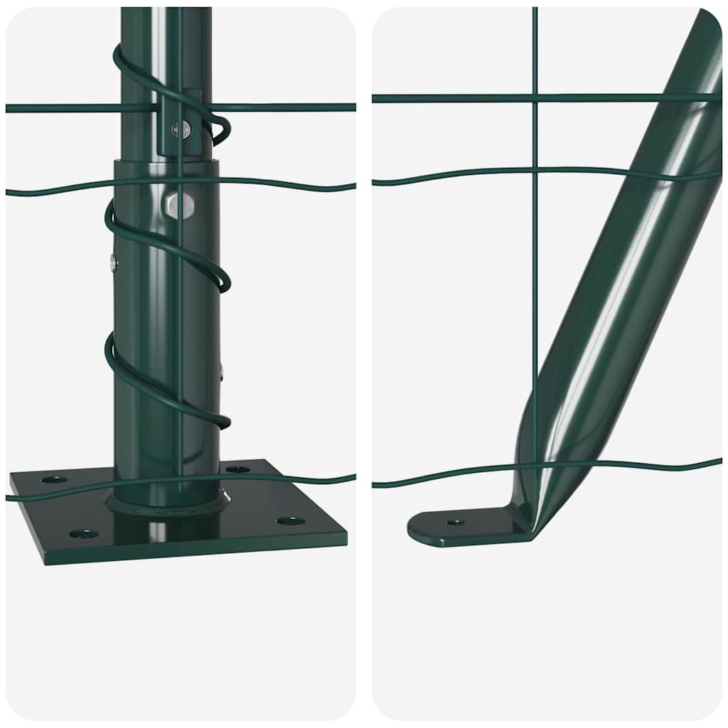 Euro-Zaun mit Betonsockel 10 x 1,2 m PVC-beschichteter Stahl