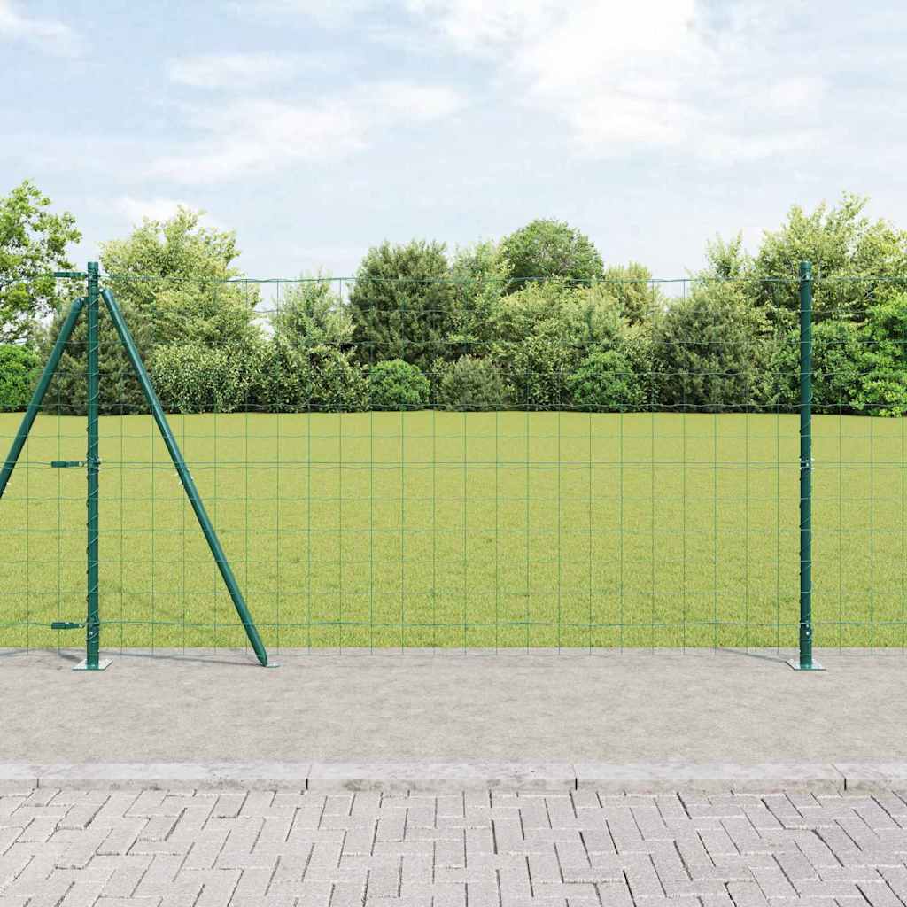 Euro-Zaun mit Betonsockel 10 x 1,2 m PVC-beschichteter Stahl