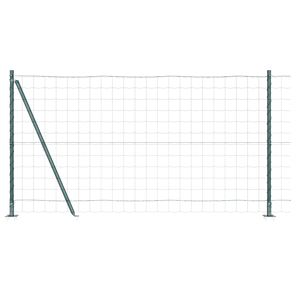 Euro-Zaun mit Betonsockel 10 x 1,2 m PVC-beschichteter Stahl