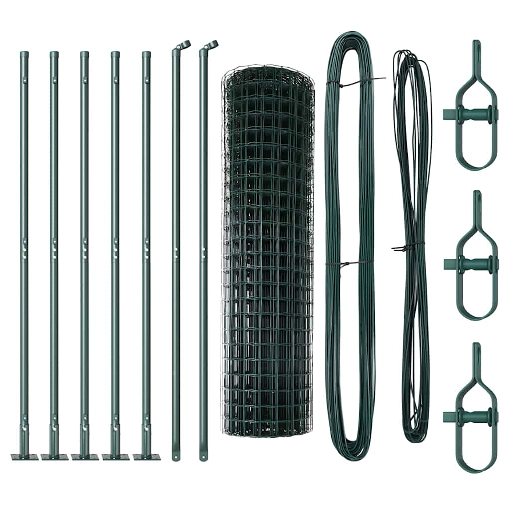 Euro-Zaun mit Betonsockel 10 x 1,2 m PVC-beschichteter Stahl