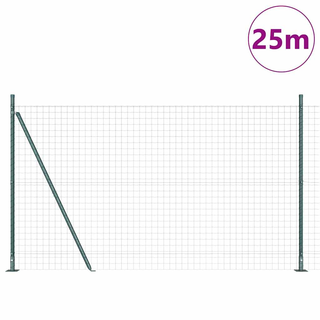 Geschweißter Drahtzaun mit Betonfundament 25 x 1,2 m (B x H)