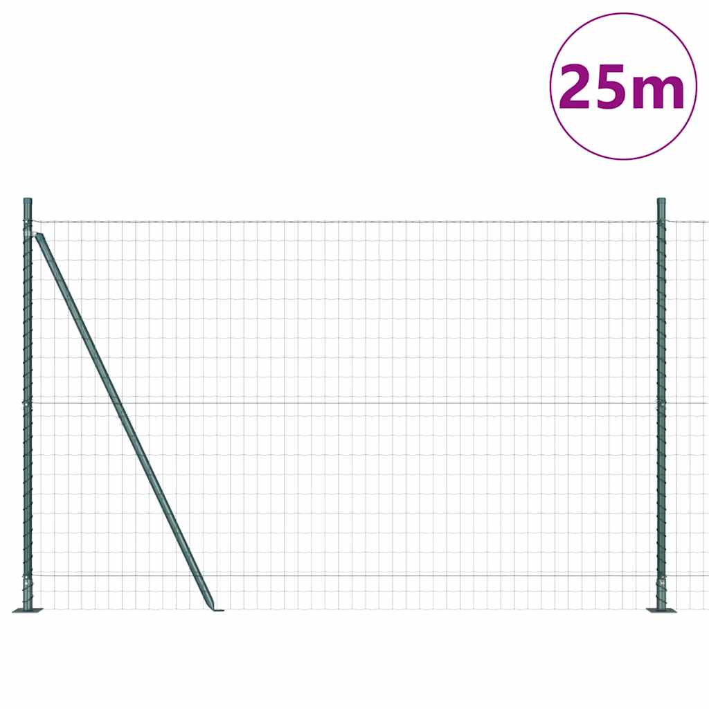 Geschweißter Drahtzaun mit Betonfundament 25 x 1,2 m (B x H)