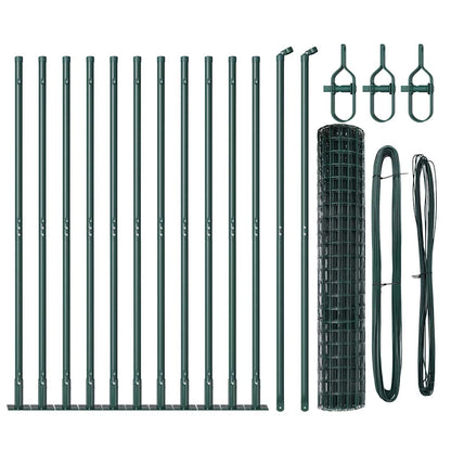 Euro-Zaun mit Betonsockel 25 x 1,2 m PVC-beschichteter Stahl