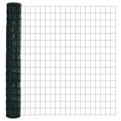 Euro-Zaun mit Betonsockel 25 x 1,2 m PVC-beschichteter Stahl