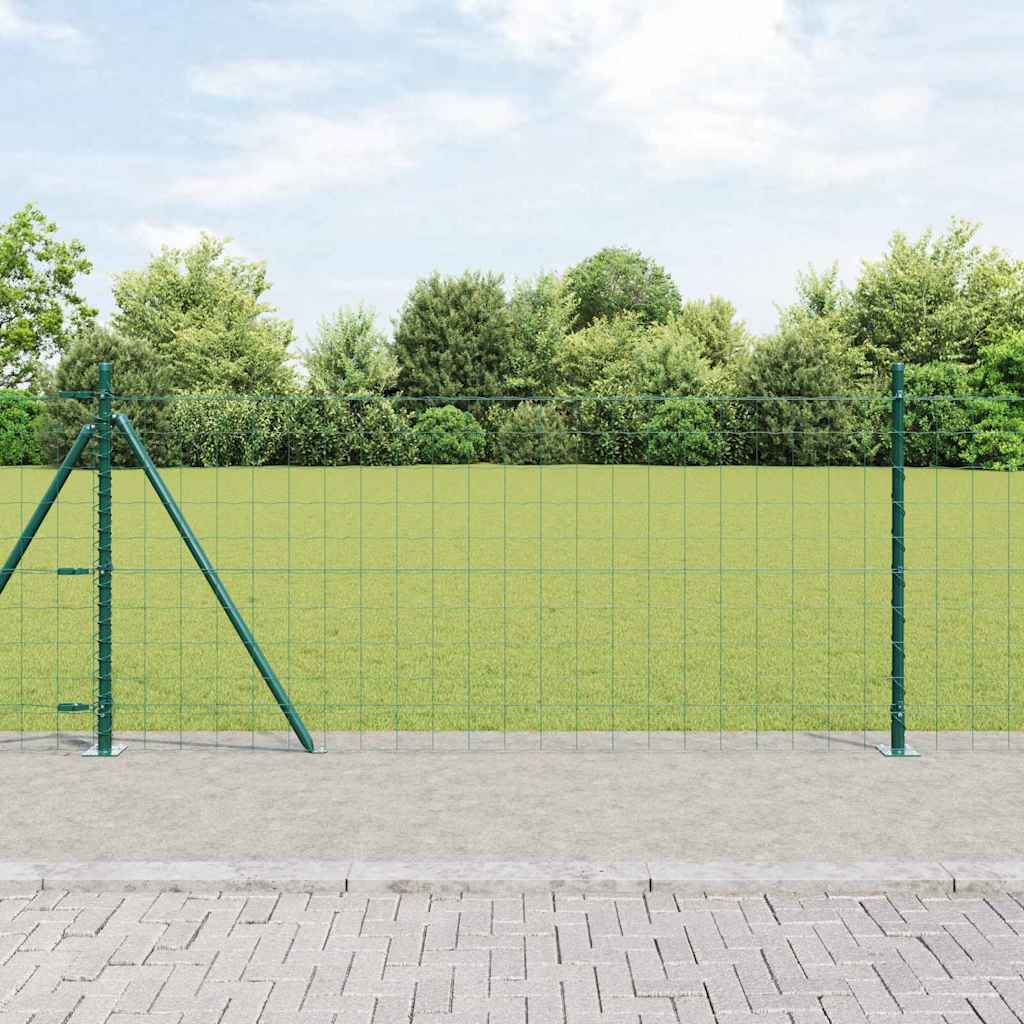 Euro-Zaun mit Betonsockel 25 x 0,8 m PVC-beschichteter Stahl