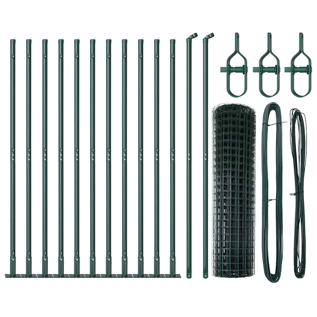 Euro-Zaun mit Betonsockel 25 x 0,8 m PVC-beschichteter Stahl