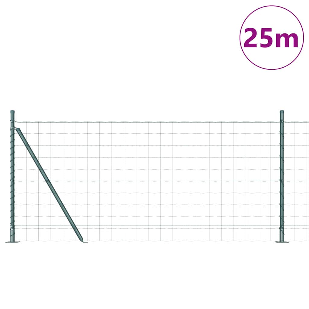Euro-Zaun mit Betonsockel 25 x 0,8 m PVC-beschichteter Stahl