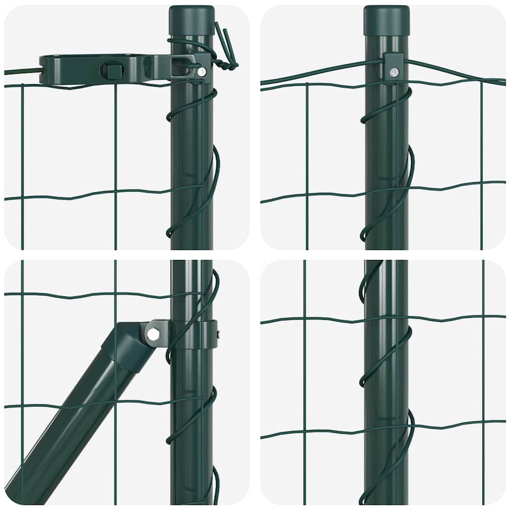 Euro-Zaun mit Betonsockel 10 x 1,0 m PVC-beschichteter Stahl